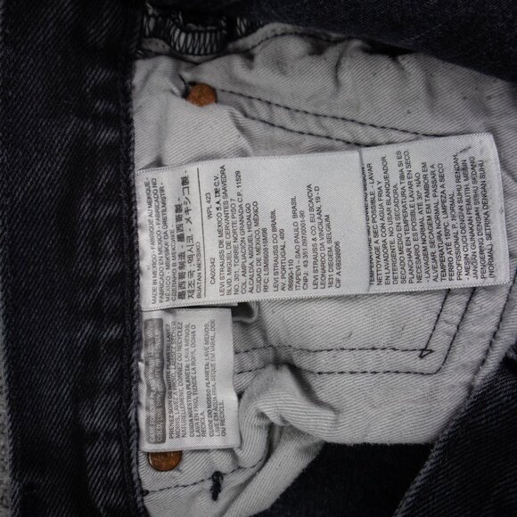 Levi's Premium 501 Faded Black Wash Denim 34x34 - Picture 7 of 8